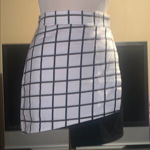 Stylish Black and White Checkered Skirt